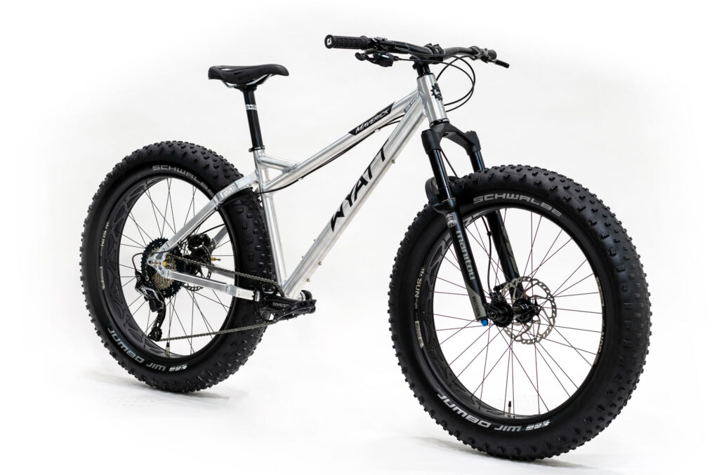 Wyatt Bicycles American Made Bicycles Made In USA Fat Bikes   Maverick Angle White 1 1024x677 